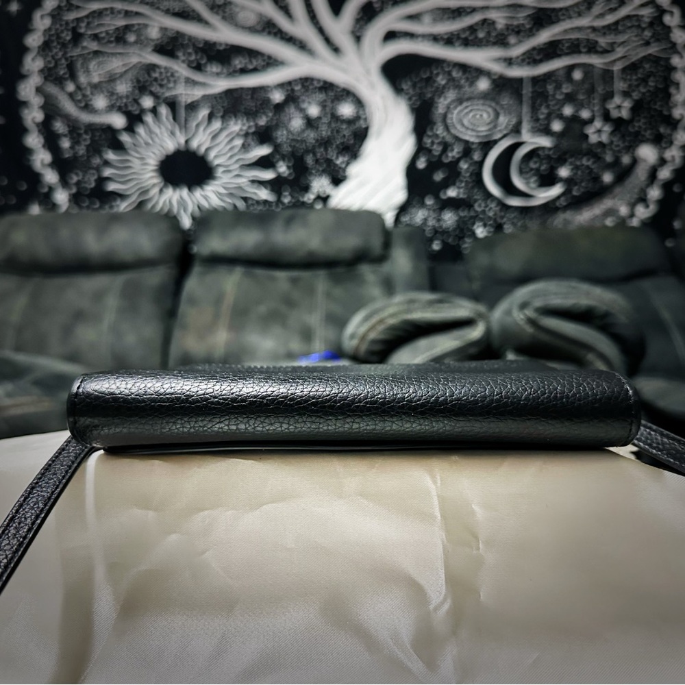 Vintage style Tory Burch small crossbody Bag Black Leather - Picture 15 of 17